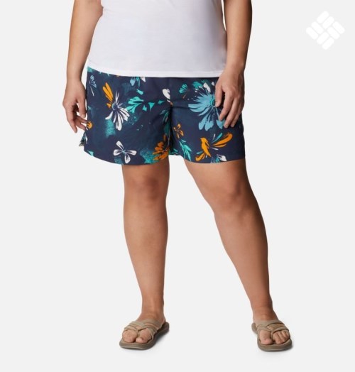 Women's Columbia Sandy River II Printed Shorts Flower | Plus Size CA-K16L3